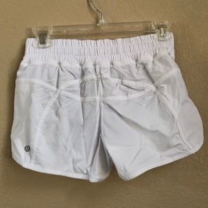 Lululemon tracker 4 way stretch athletic shorts.